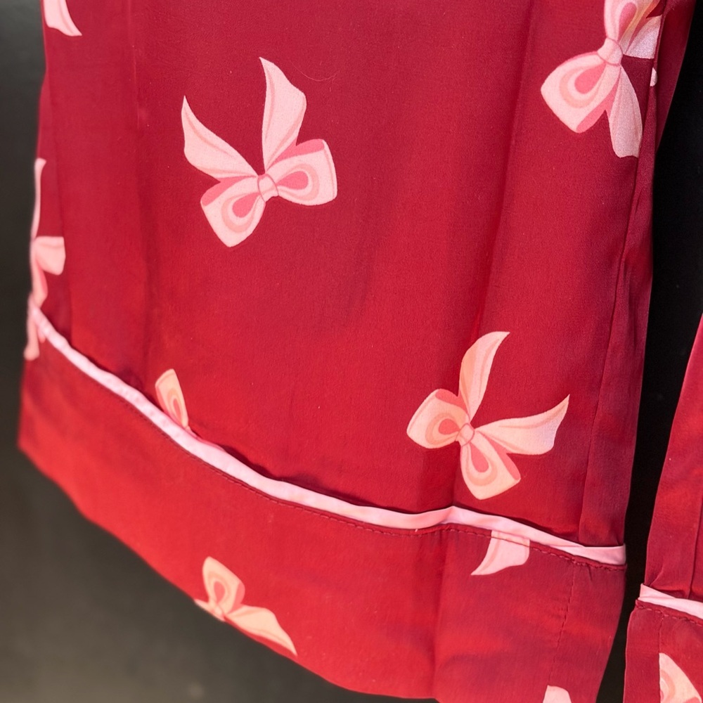 💕Anthropologie💕✨ Beach Riot✨ ✨NWT✨Livy Top & Connie Pant Red Bows Pajama Set - Picture 10 of 14
